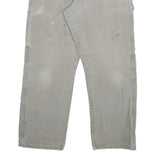 DICKIES Mens Regular Fit Workwear Jeans Beige Denim W34 L32 Painter Style Zip