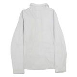 THE NORTH FACE Womens White Jacket M Polyester Plain Full Zip Casual Outdoor