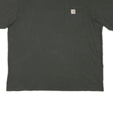 CARHARTT Mens Black Pocket T-Shirt 2XL Short Sleeve Crew Neck Classic Fit