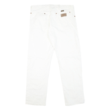 WRANGLER Womens Classic White Denim Jeans W38 L31 Zip Closure