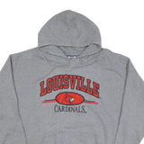 VARSITY ATHLETIC Womens Grey Louisville Cardinals Hooded Pullover XL Cotton