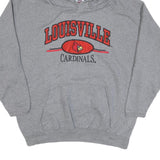 VARSITY ATHLETIC Womens Grey Louisville Cardinals Hooded Pullover XL Cotton