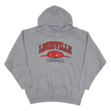 VARSITY ATHLETIC Womens Grey Louisville Cardinals Hooded Pullover XL Cotton