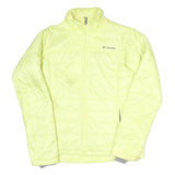 COLUMBIA Womens Yellow Lightweight Polyester Blend Quilted Jacket M Zip Outdoor