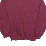 ADIDAS Mens Maroon 1/4 Zip Sweatshirt M Cotton Blend Casual Pullover