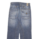 SLY Womens Blue Regular Straight Denim Light W30 L28 Zip Cotton Blend Jeans