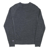 CHAMPION Mens Grey Cotton Blend Crew Neck M Classic Logo Sweatshirt