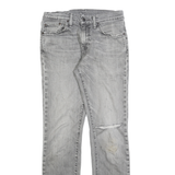 LEVI'S 511 Slim Mens Jeans Light Grey Slim Skinny Denim W30 L32 Distressed
