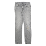 LEVI'S 511 Slim Mens Jeans Light Grey Slim Skinny Denim W30 L32 Distressed