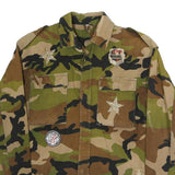 Mens Green Brown Camouflage Cotton Military Style Jacket M