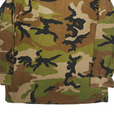 Mens Green Brown Camouflage Cotton Military Style Jacket M