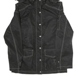 WELLENSTYN Womens Black Zip Jacket L Polyester Plain Contrast Stitching