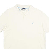 NAUTICA Mens White Short Sleeve Plain Polo Shirt S Classic Fit Cotton