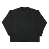 SPORT COMFORT Mens Black 1/4 Zip Sweatshirt L Polyester Sport Casual Pullover