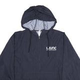 OURAY SPORTSWEAR Mens Navy Blue Hooded Jacket L Polyester Plain Lightweight