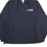 OURAY SPORTSWEAR Mens Navy Blue Hooded Jacket L Polyester Plain Lightweight