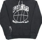PUMA Mens Black Basketball Pullover Hoodie S Cotton Blend Sports Sweatshirt