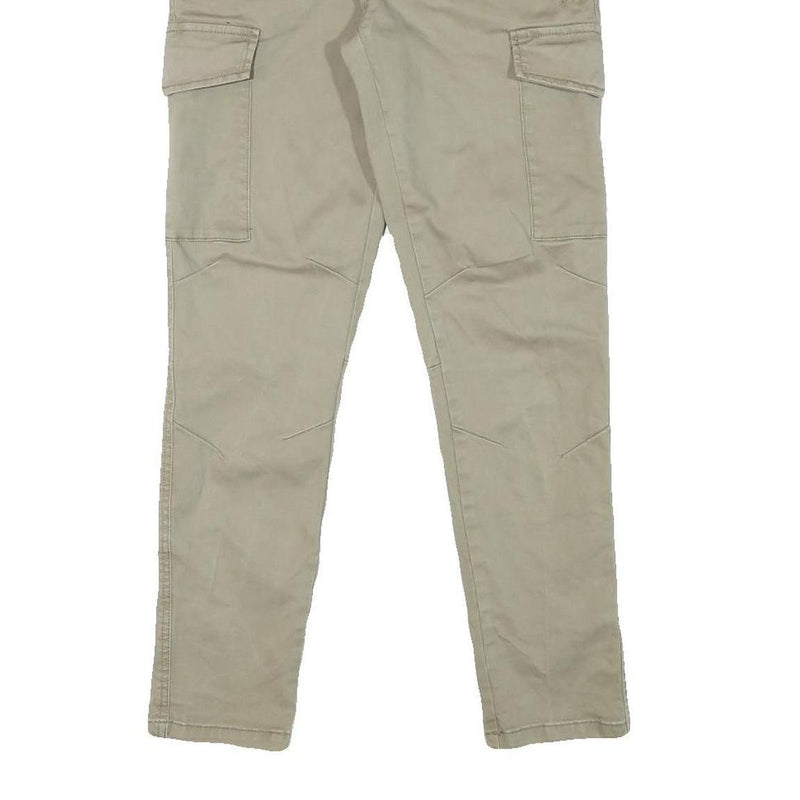 SORBINO Mens Cotton Blend Slim Tapered Beige Trousers W29 L28 Casual Wear