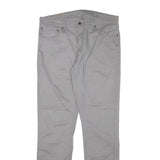 LEVI'S Mens Slim Grey Cotton Blend Slim Straight Trousers W36 L34 Casual Zip