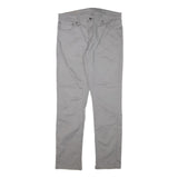 LEVI'S Mens Slim Grey Cotton Blend Slim Straight Trousers W36 L34 Casual Zip