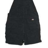 DICKIES Womens Black Cotton Dungarees Loose Fit XL W36 L4 Workwear Shorts
