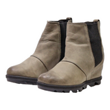 SOREL Chelsea Boots Grey Leather Womens UK 4.5