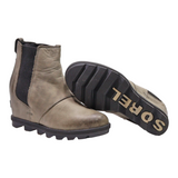 SOREL Chelsea Boots Grey Leather Womens UK 4.5