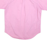 RALPH LAUREN Mens Pink Cotton Short Sleeve Shirt XL Button Down Casual