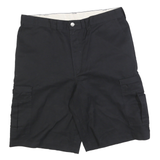 DICKIES Mens Shorts Black Cargo Size L W36 Workwear Durable Cotton Blend