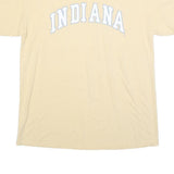 GILDAN Mens Beige Indiana Graphic T-Shirt L Short Sleeve Crew Neck Cotton Blend