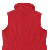 STYLE & CO Womens Red Sleeveless Quilted L Jacket Polyester Blend Zip Puffer