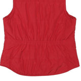 STYLE & CO Womens Red Sleeveless Quilted L Jacket Polyester Blend Zip Puffer