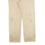 DICKIES Mens Beige Regular Fit Straight Cotton Blend Zip W36 L34 Workwear Jeans