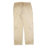 DICKIES Mens Beige Regular Fit Straight Cotton Blend Zip W36 L34 Workwear Jeans