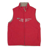 NEW BALANCE Mens Red Polyester Blend Gilet M Zip Plain Team New Balance