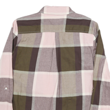 TOMMY HILFIGER Womens Pink Brown Check Shirt S Casual Cotton Blend Long Sleeve