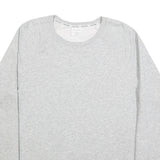 CALVIN KLEIN Womens Grey Crew Neck M Sweatshirt Logo Trim Casual Pullover