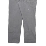 CARHARTT Mens Grey Relaxed Fit Straight Leg Trousers W36 L32 Cotton Blend Zip