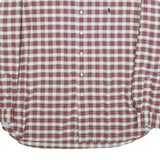 RALPH LAUREN Mens White & Red Check Shirt XL Classic Button-Down Collar Casual