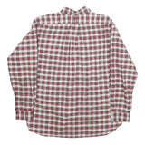 RALPH LAUREN Mens White & Red Check Shirt XL Classic Button-Down Collar Casual