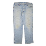 DICKIES Mens Regular Fit Blue Denim W38 L30 Classic Cotton Blend Zip Jeans