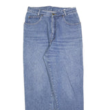 Womens Blue Cotton Blend Jeans Regular Straight Denim W28 L30 Classic Zip