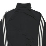 ADIDAS Mens Black & White Track Jacket S Polyester Blend Zip Athletic Sportswear