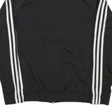 ADIDAS Mens Black & White Track Jacket S Polyester Blend Zip Athletic Sportswear