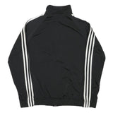 ADIDAS Mens Black & White Track Jacket S Polyester Blend Zip Athletic Sportswear