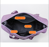 Anymom Mommy Diaper Bag Purple Waterproof Handbag Expandable Size With Zipper