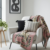 Anycozy Pink Cat Throw Blanket – Soft Tassel Sofa & Bed Cover