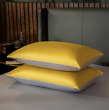 Anycozy Duvet Comforter Set Queen Yellow/ Light Grey Egyptian Cotton Thick Blanket Bedspread 4 Pcs Bed Set