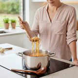 Anygleam Brown 2pcs Wooden Ladle Food Kitchen Tableware