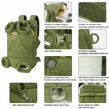Anypet Green Cozy Winter Pet Carrier Backpack with Hoodie & Storage Pockets for Small to Medium Dogs